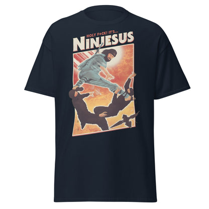 Ninjesus Holy F*ck Parody Funny Adult T-Shirt - Navy - T-Shirts Online