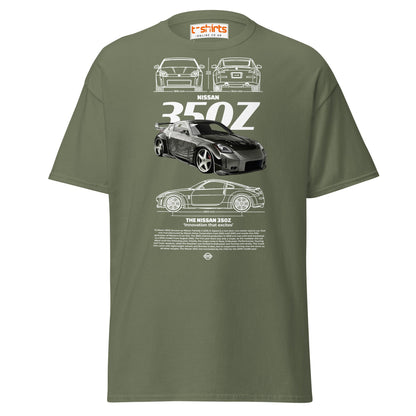 Nissan 350Z T-Shirt | JDM Legend Sports Car Tee - Military Green - T-Shirts Online