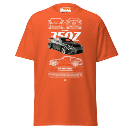 Nissan 350Z T-Shirt | JDM Legend Sports Car Tee - Orange - T-Shirts Online