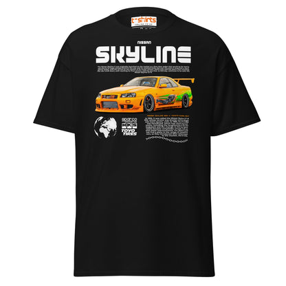 Nissan Skyline GT - R R34 T-Shirt – JDM Car Lovers Tee - Black - T-Shirts Online