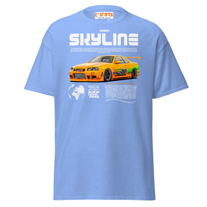 Nissan Skyline GT - R R34 T-Shirt – JDM Car Lovers Tee - Carolina Blue - T-Shirts Online