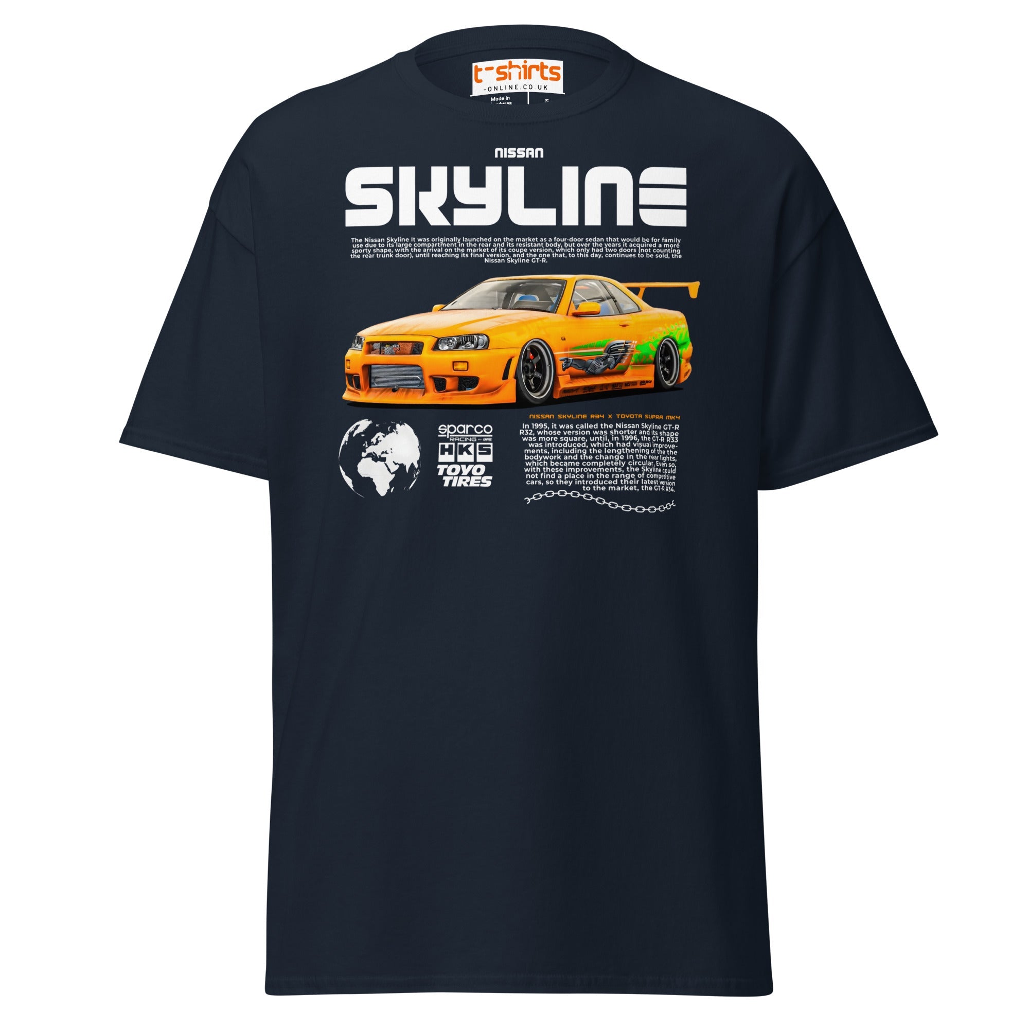 Nissan Skyline GT-R R34 T-Shirt – JDM Car Lovers Tee – T-Shirts Online