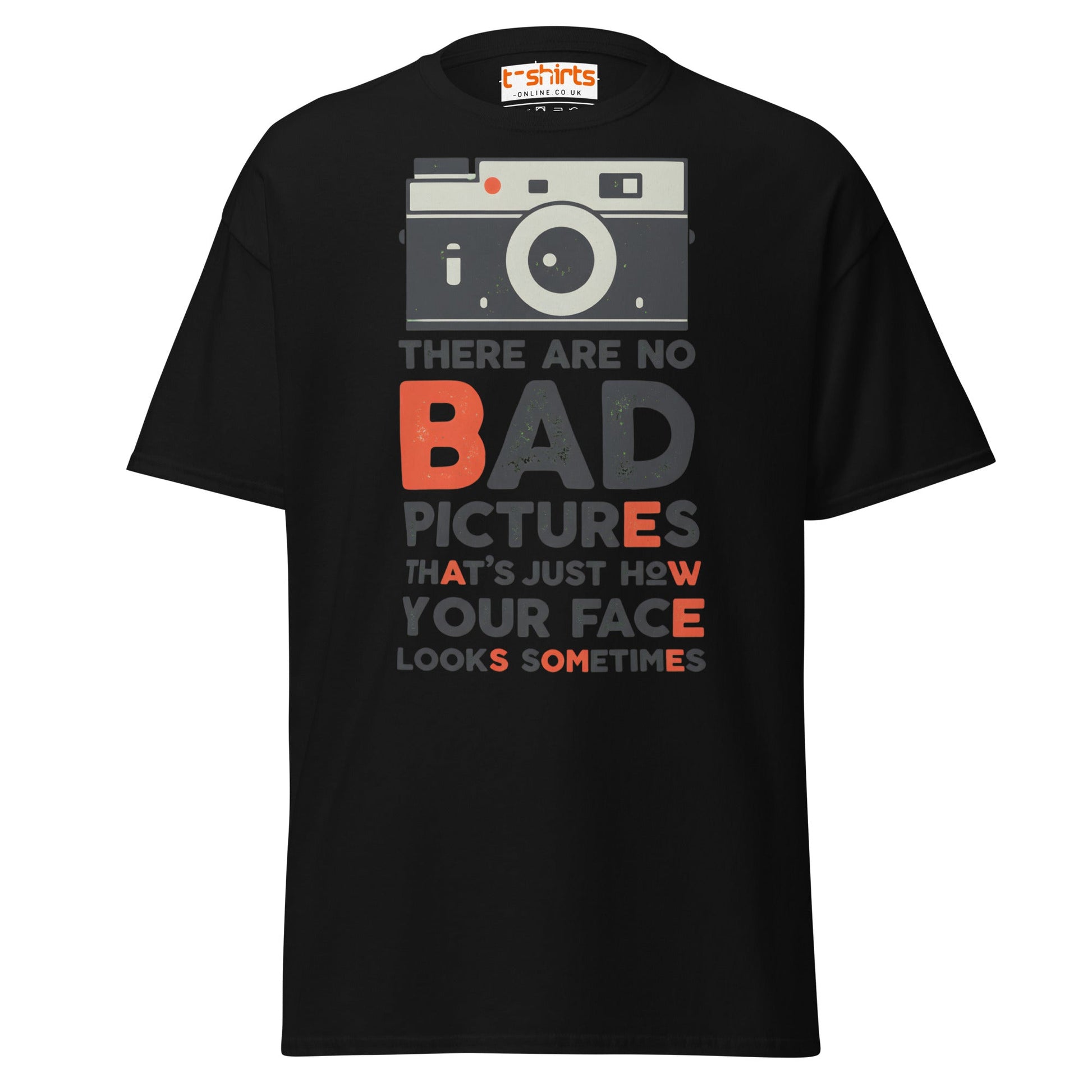 No Bad Pictures T-Shirt – Funny Photographer Quote Tee - Black - T-Shirts Online