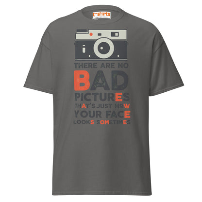 No Bad Pictures T-Shirt – Funny Photographer Quote Tee - Charcoal - T-Shirts Online