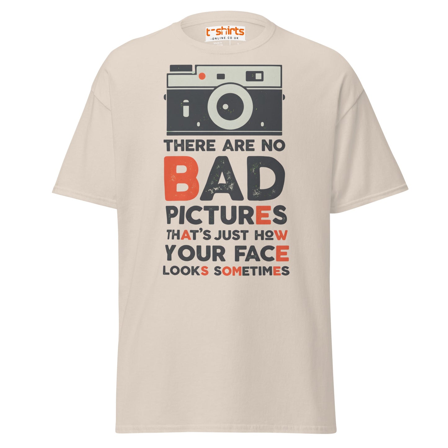 No Bad Pictures T-Shirt – Funny Photographer Quote Tee - Natural - T-Shirts Online