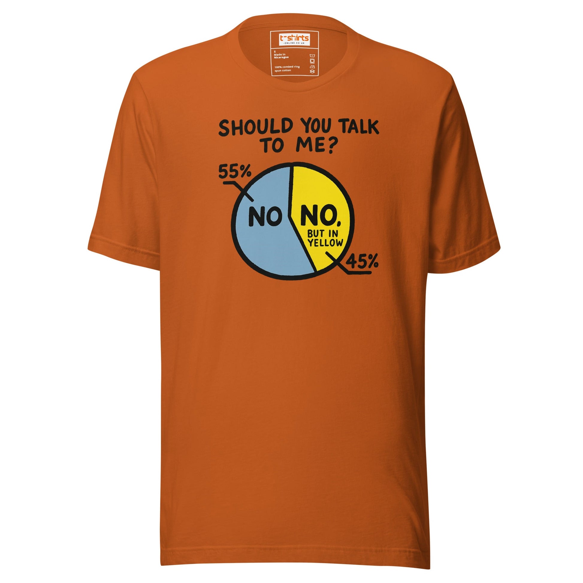 No Means No Pie Chart Funny T-Shirt - Autumn - T-Shirts Online