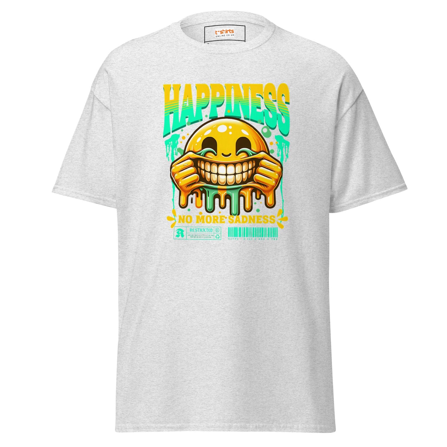 No More Sadness | Happiness T-Shirt - Ash - T-Shirts Online