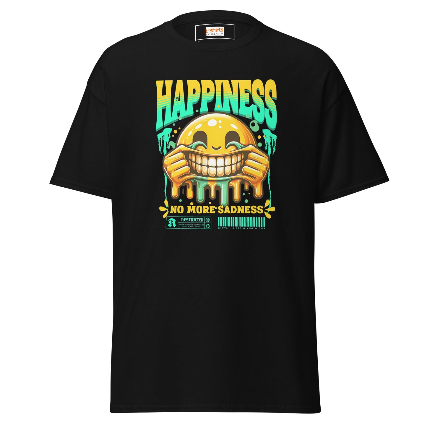 No More Sadness | Happiness T-Shirt - Black - T-Shirts Online