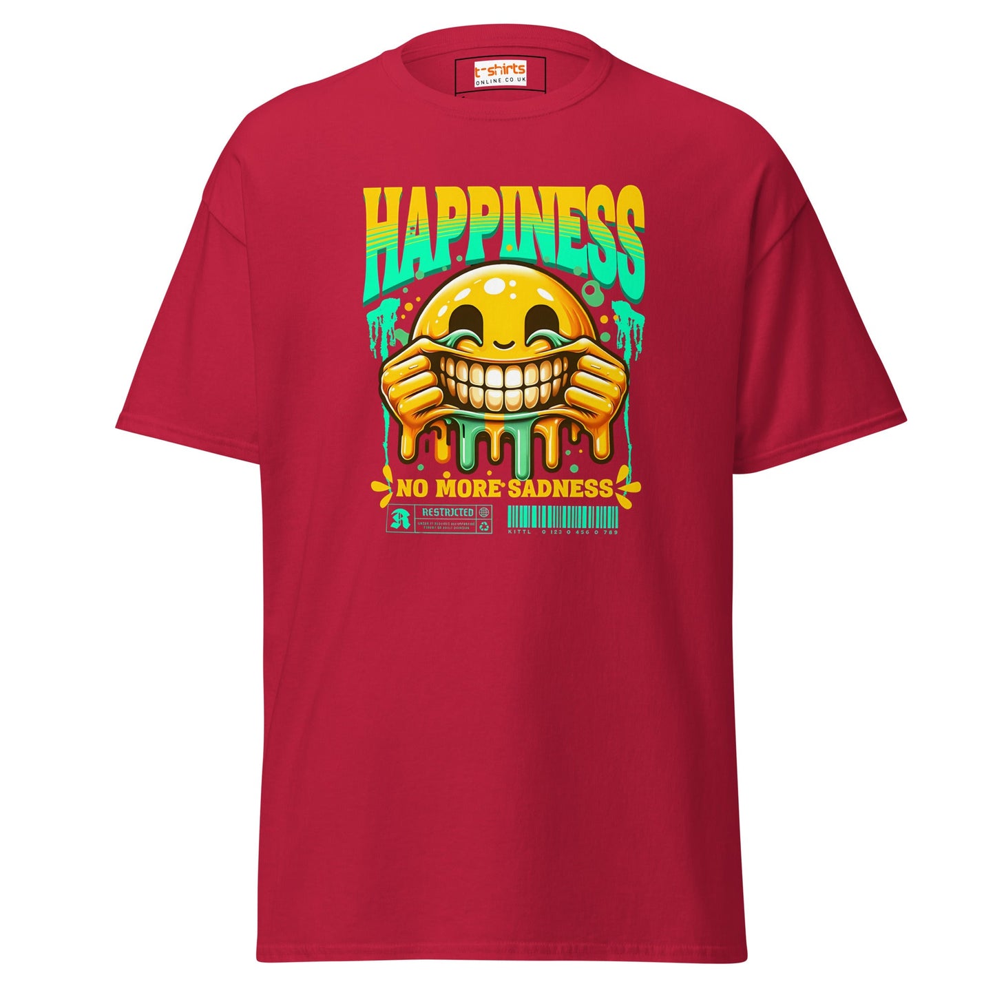 No More Sadness | Happiness T-Shirt - Cardinal - T-Shirts Online