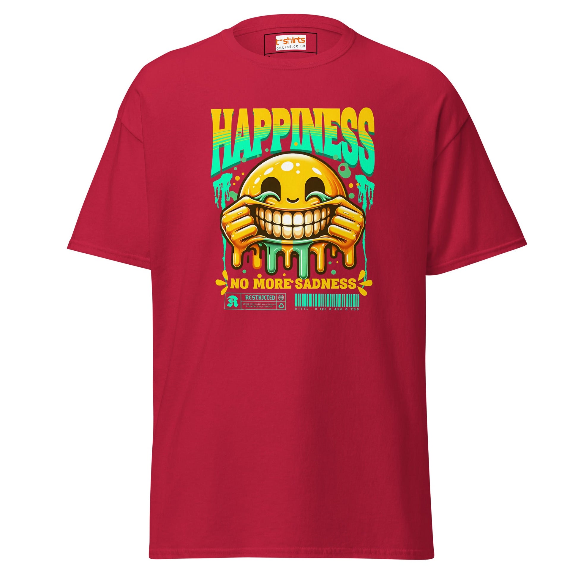 No More Sadness | Happiness T-Shirt - Cardinal - T-Shirts Online