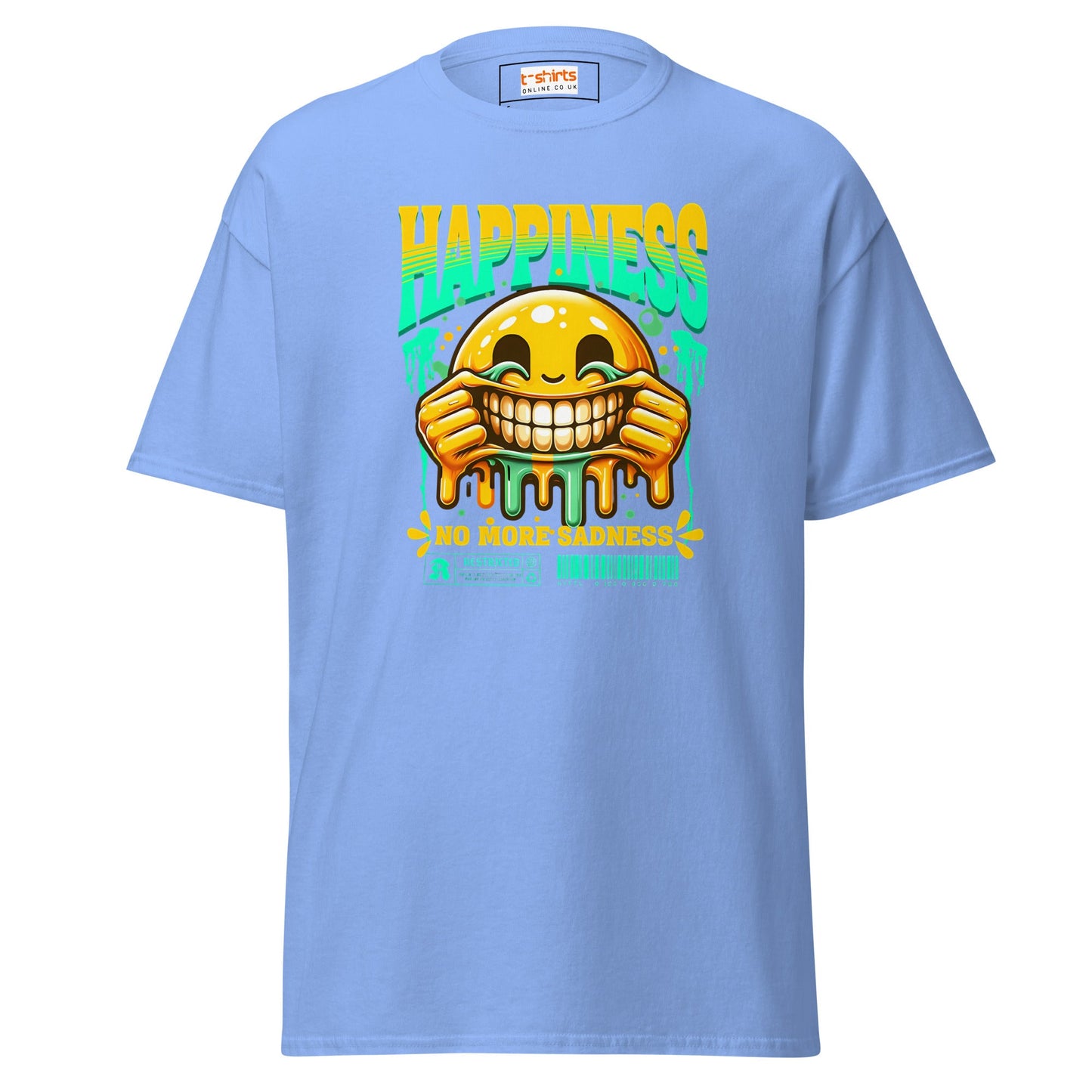 No More Sadness | Happiness T-Shirt - Carolina Blue - T-Shirts Online