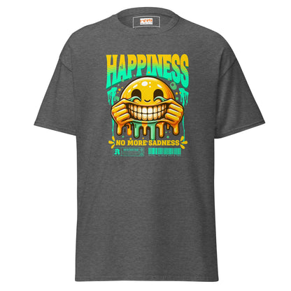 No More Sadness | Happiness T-Shirt - Dark Heather - T-Shirts Online