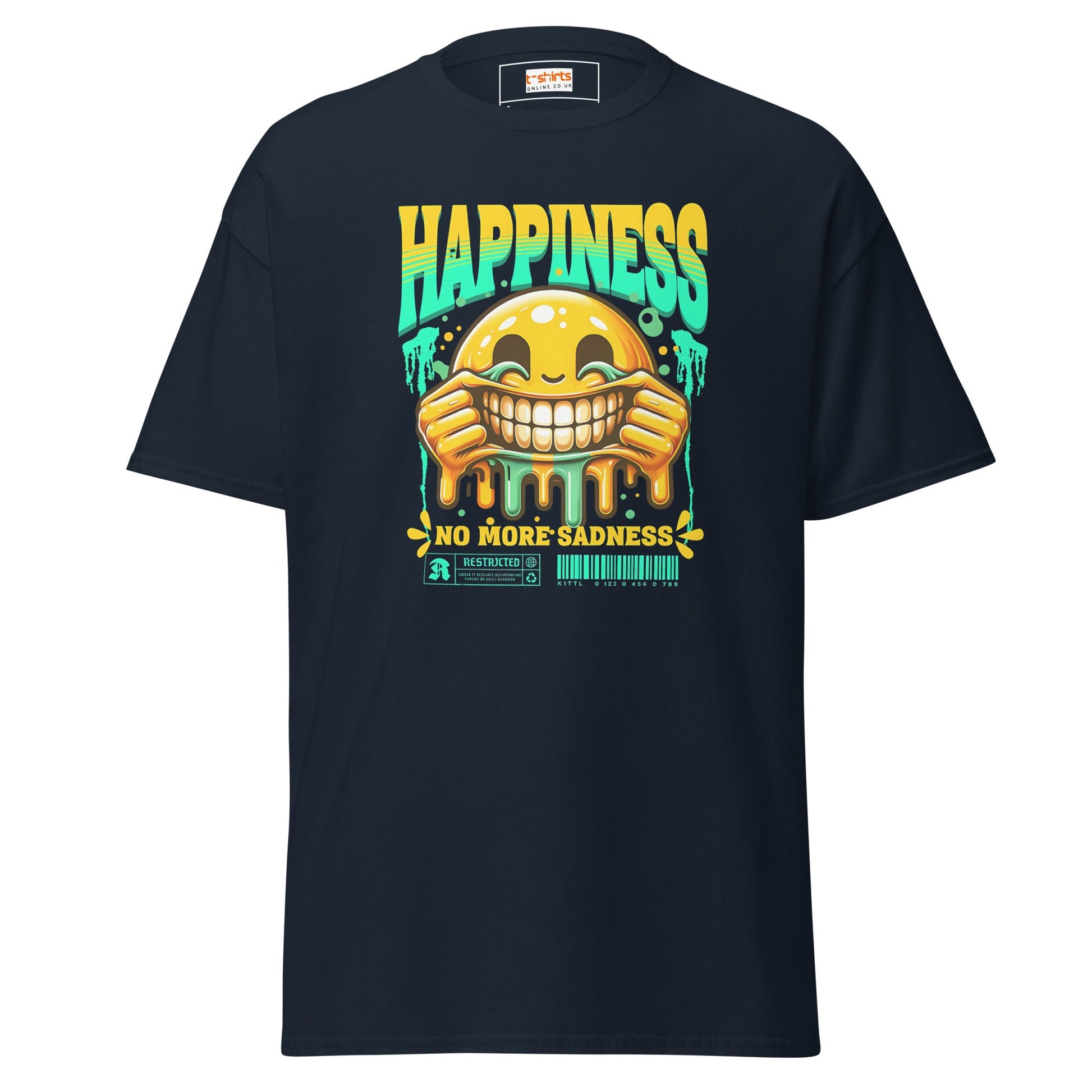 No More Sadness | Happiness T-Shirt - Navy - T-Shirts Online
