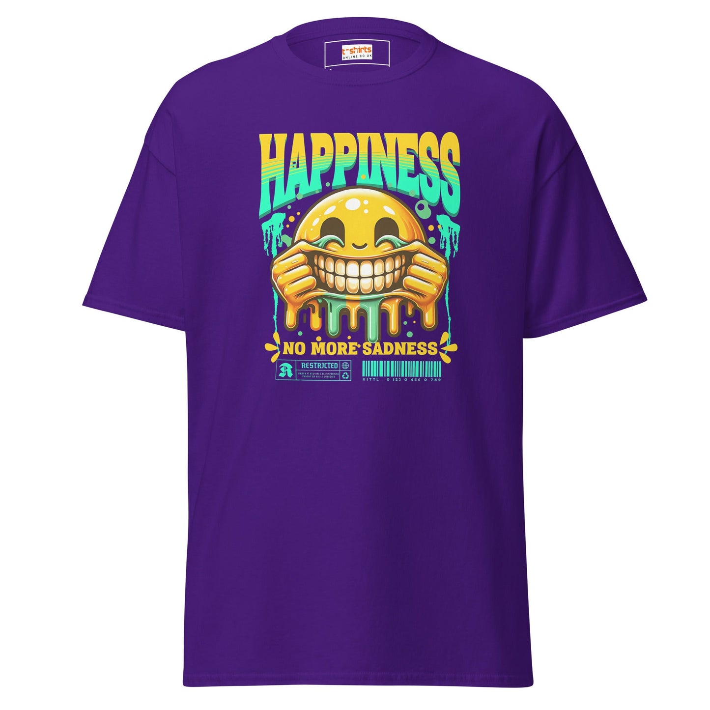 No More Sadness | Happiness T-Shirt - Purple - T-Shirts Online