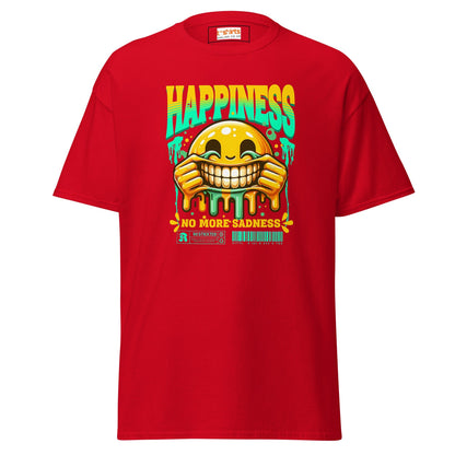 No More Sadness | Happiness T-Shirt - Red - T-Shirts Online