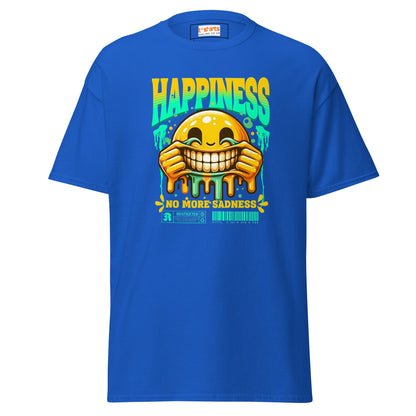 No More Sadness | Happiness T-Shirt - Royal - T-Shirts Online