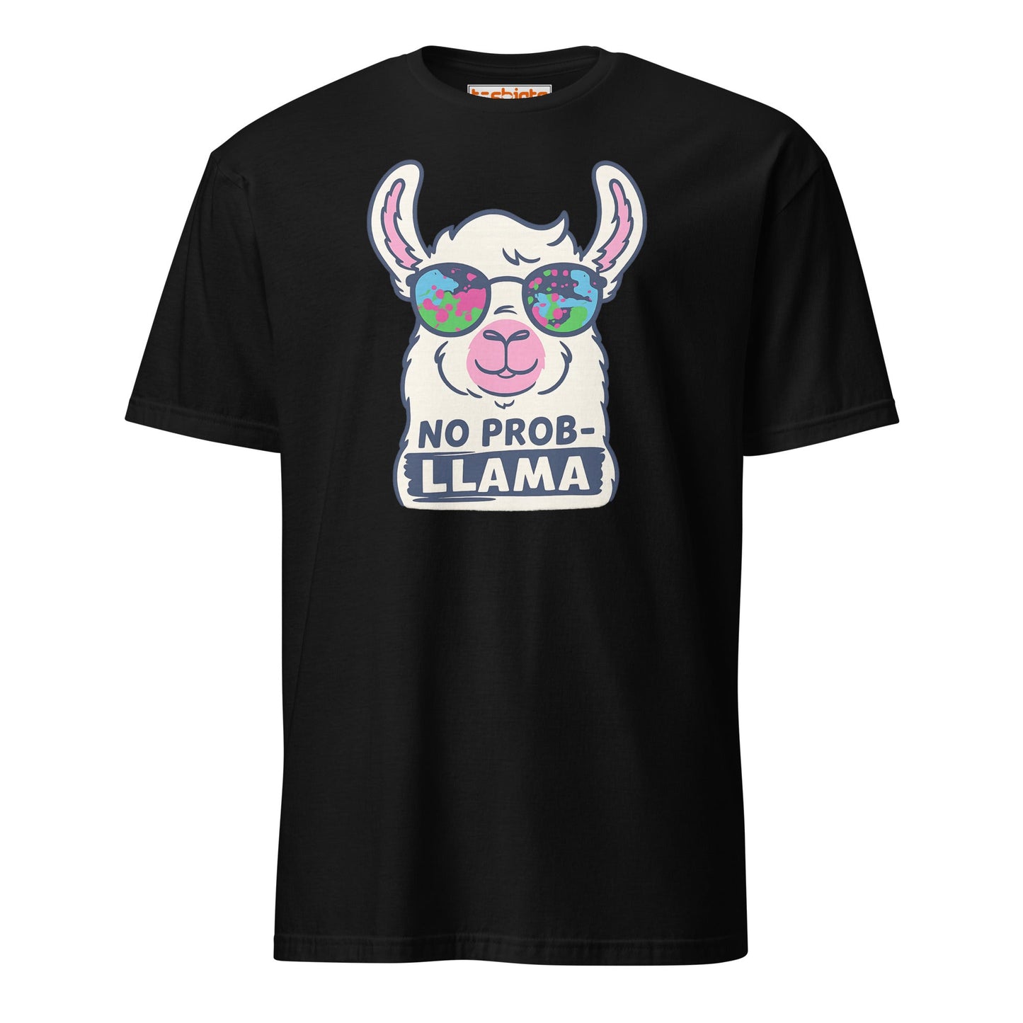 No Probllama Funny Llama T-Shirt - Black - T-Shirts Online