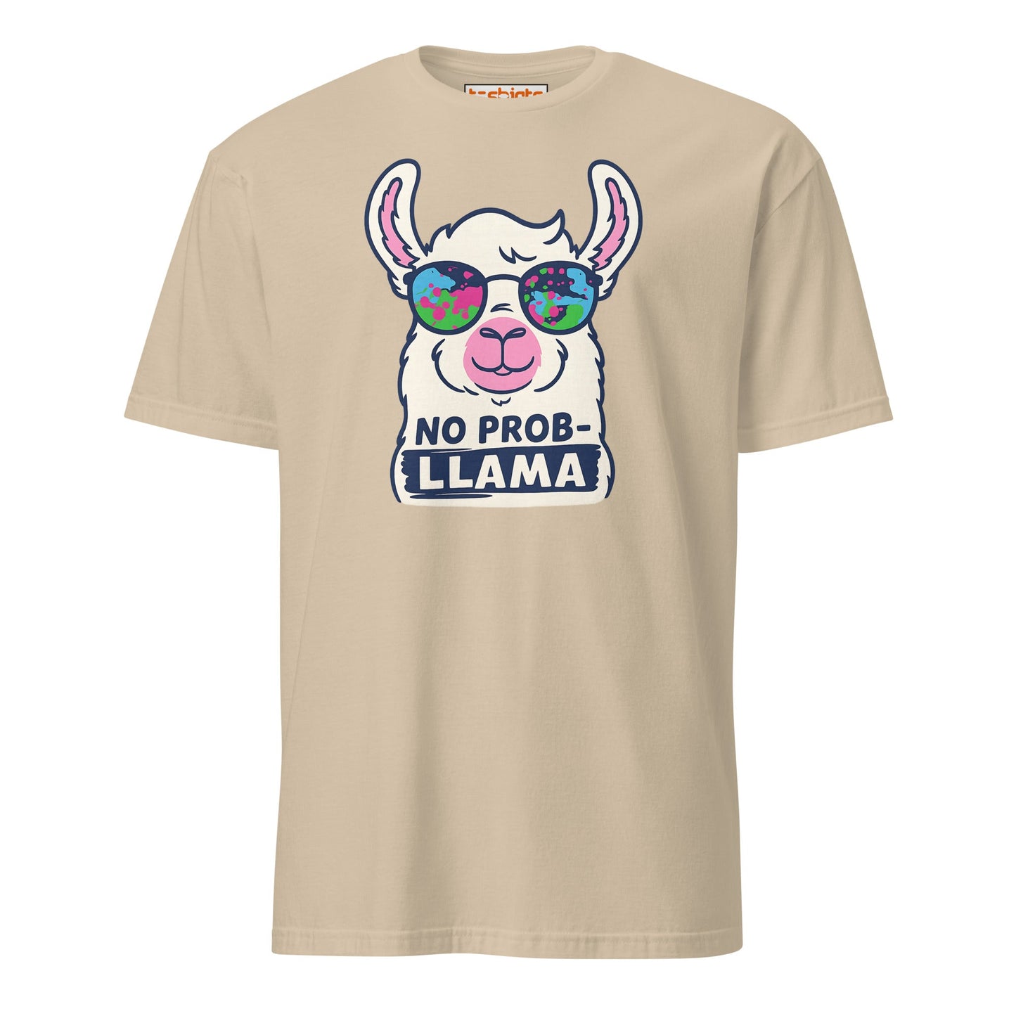 No Probllama Funny Llama T-Shirt - Sand - T-Shirts Online