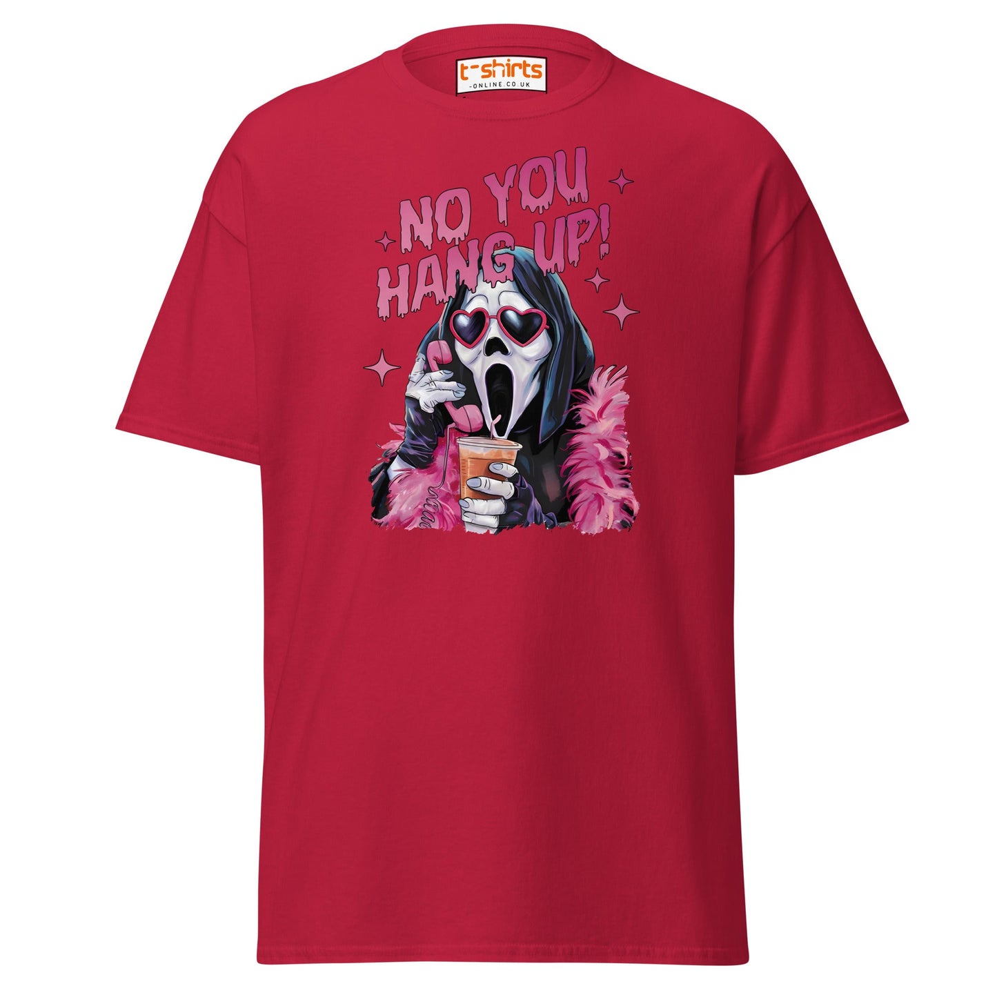 No You Hang Up Ghostface T-Shirt - Cardinal - T-Shirts Online