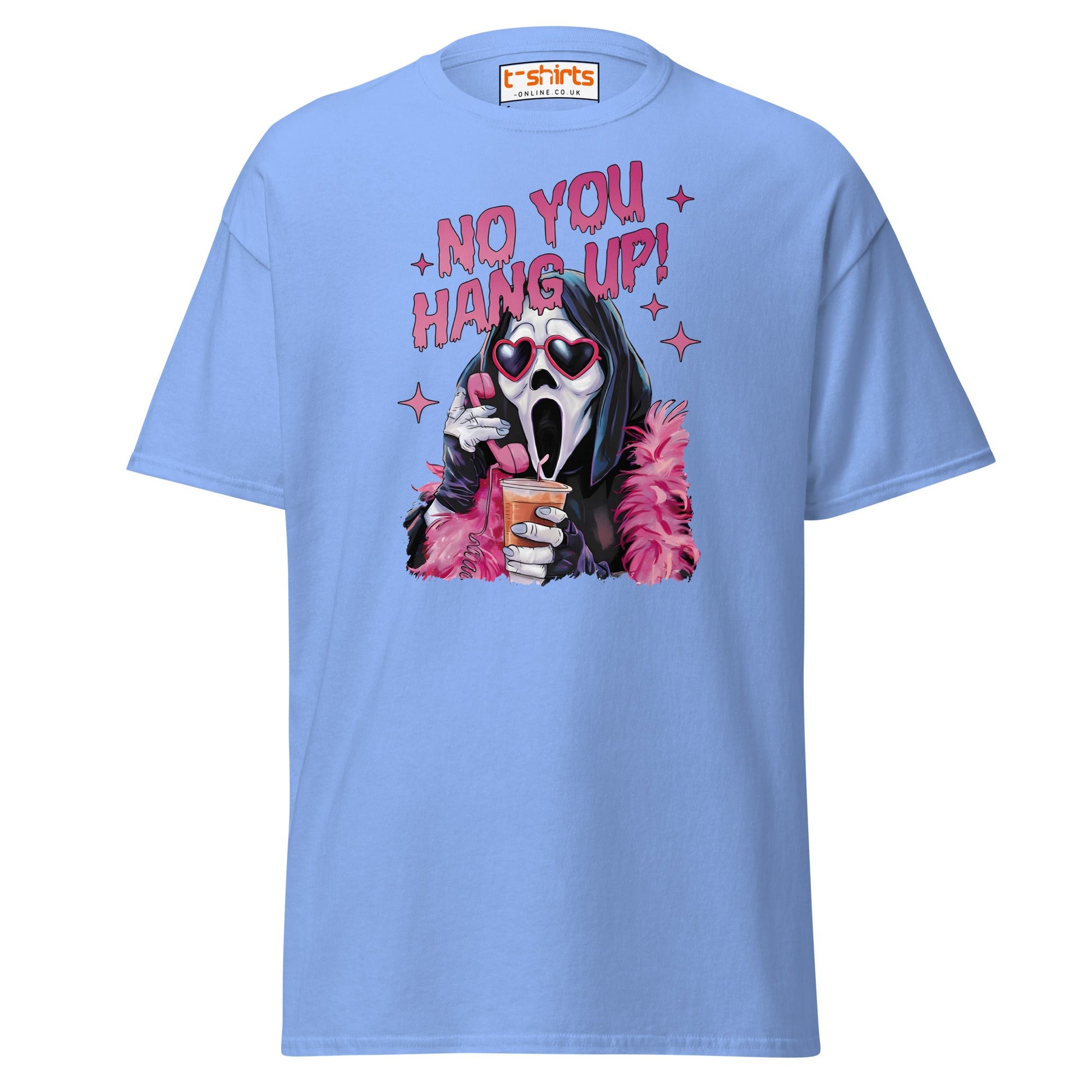 No You Hang Up Ghostface T-Shirt - Carolina Blue - T-Shirts Online