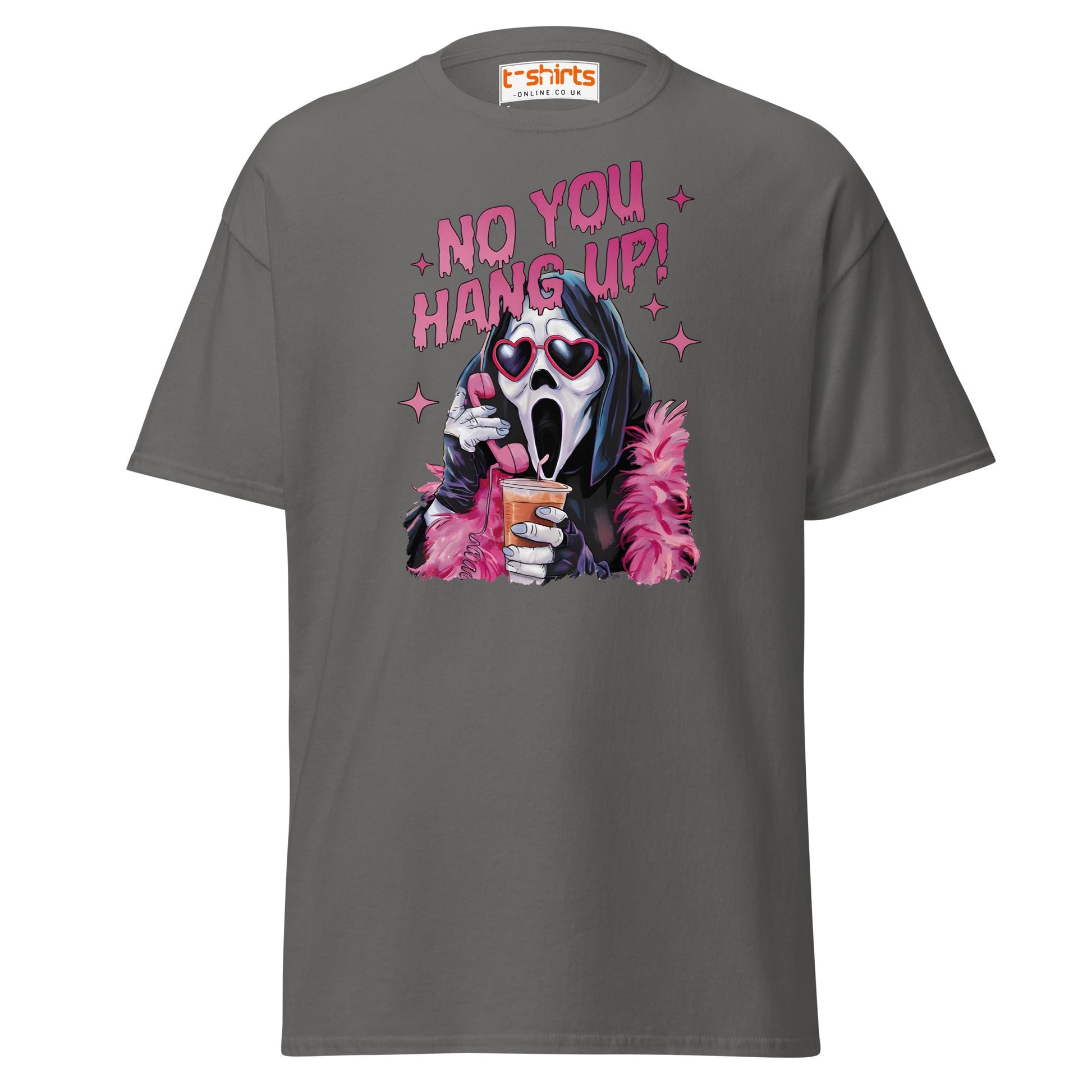 No You Hang Up Ghostface T-Shirt - Charcoal - T-Shirts Online