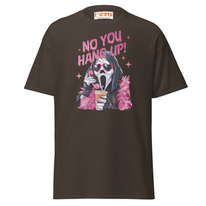 No You Hang Up Ghostface T-Shirt - Dark Chocolate - T-Shirts Online