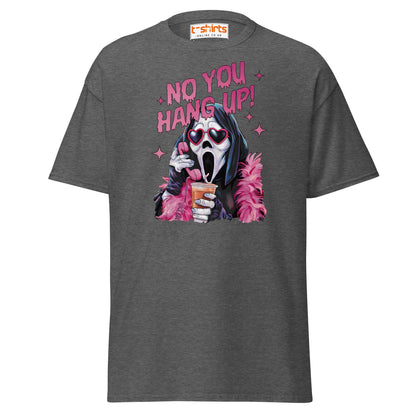 No You Hang Up Ghostface T-Shirt - Dark Heather - T-Shirts Online