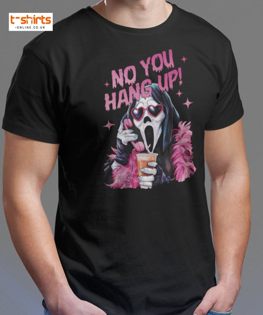 No You Hang Up Ghostface T-Shirt - Maroon - T-Shirts Online