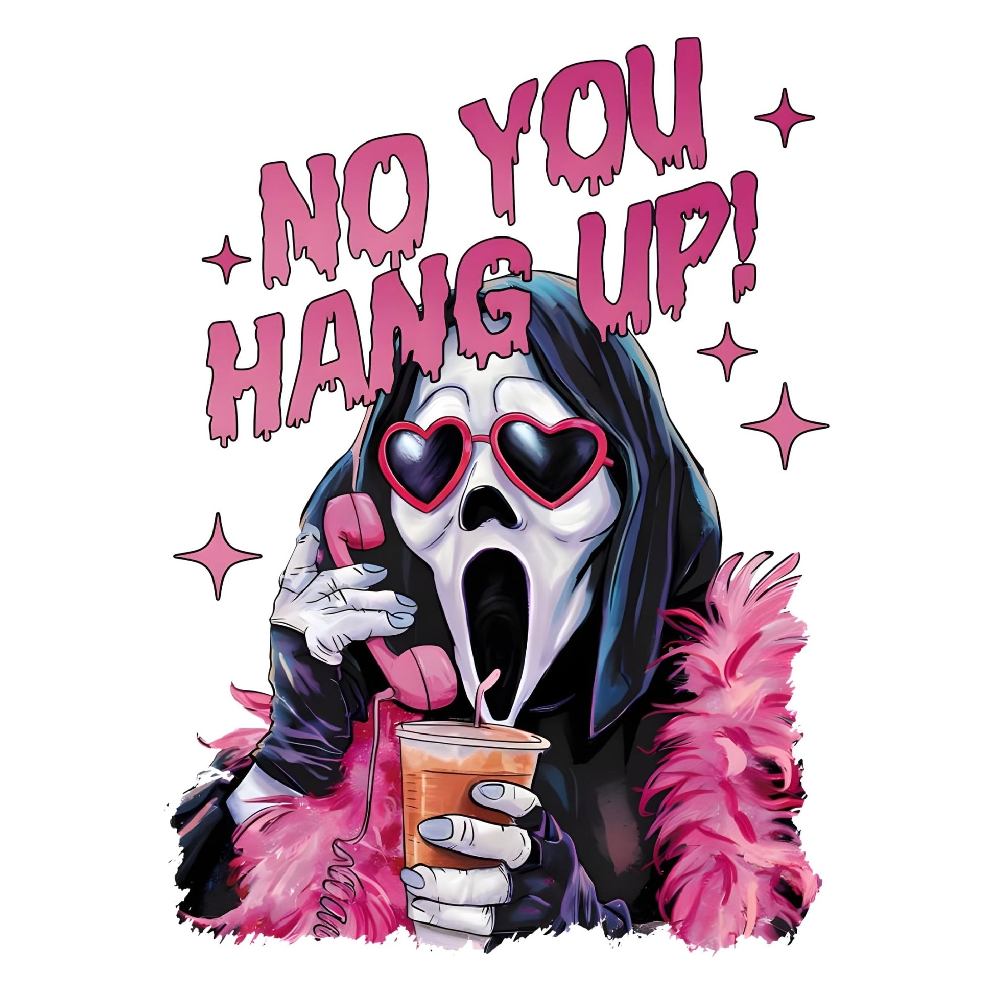 No You Hang Up Ghostface T-Shirt - Maroon - T-Shirts Online