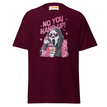 No You Hang Up Ghostface T-Shirt - Maroon - T-Shirts Online