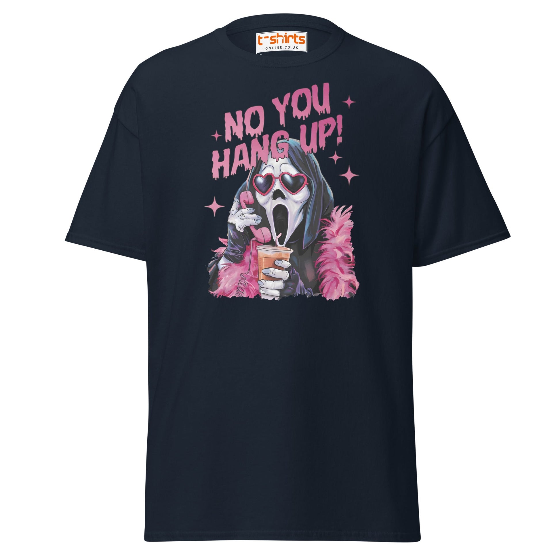 No You Hang Up Ghostface T-Shirt - Navy - T-Shirts Online