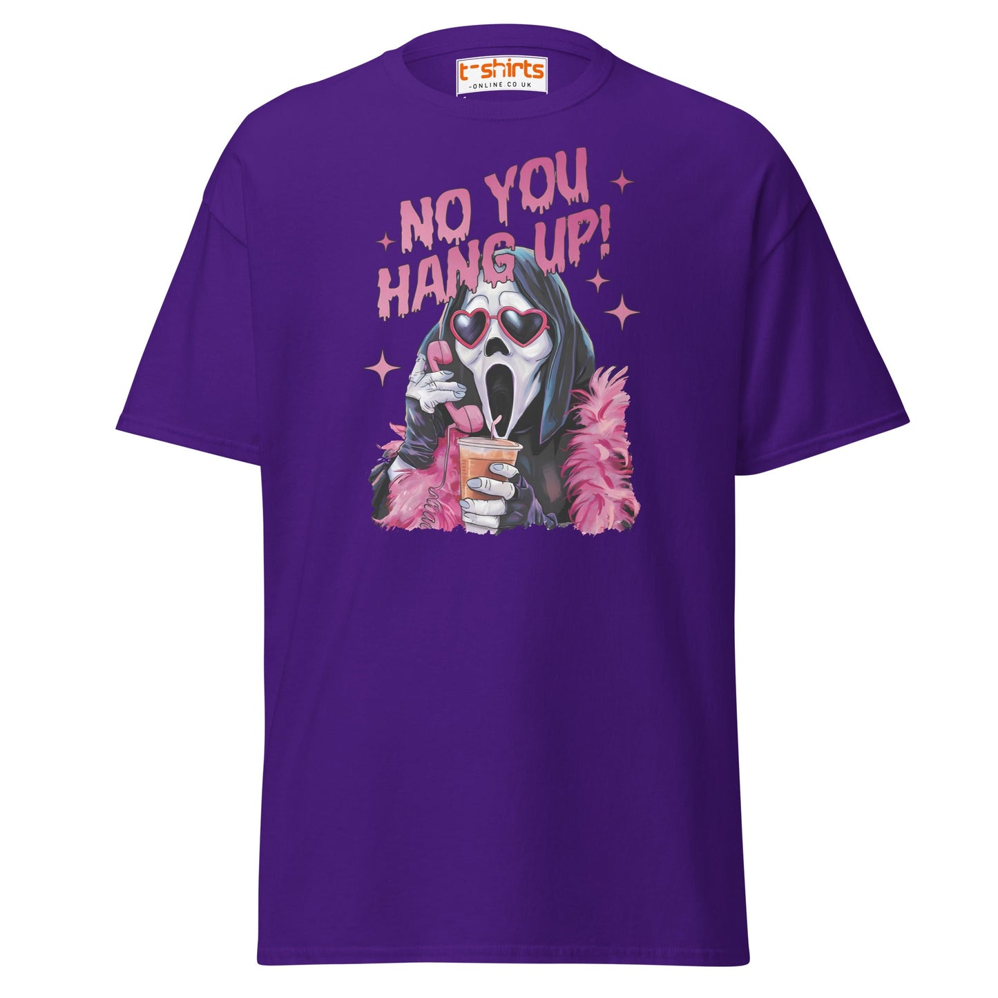 No You Hang Up Ghostface T-Shirt - Purple - T-Shirts Online