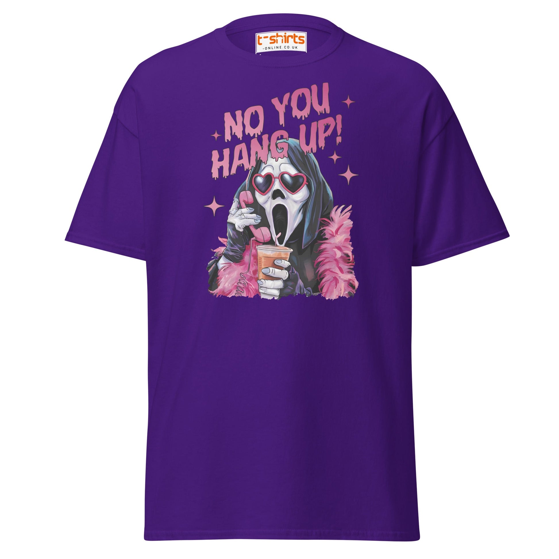 No You Hang Up Ghostface T-Shirt - Purple - T-Shirts Online