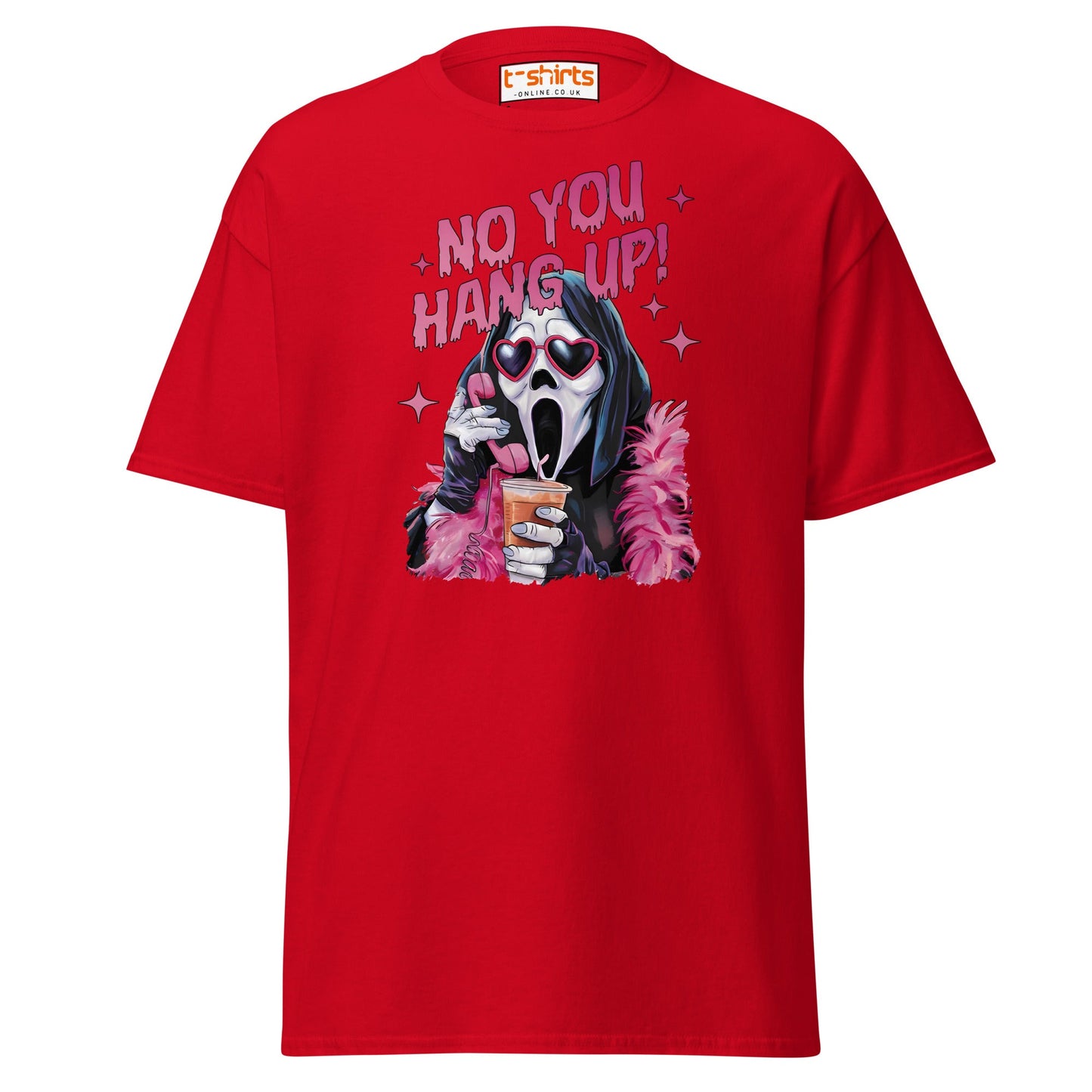 No You Hang Up Ghostface T-Shirt - Red - T-Shirts Online