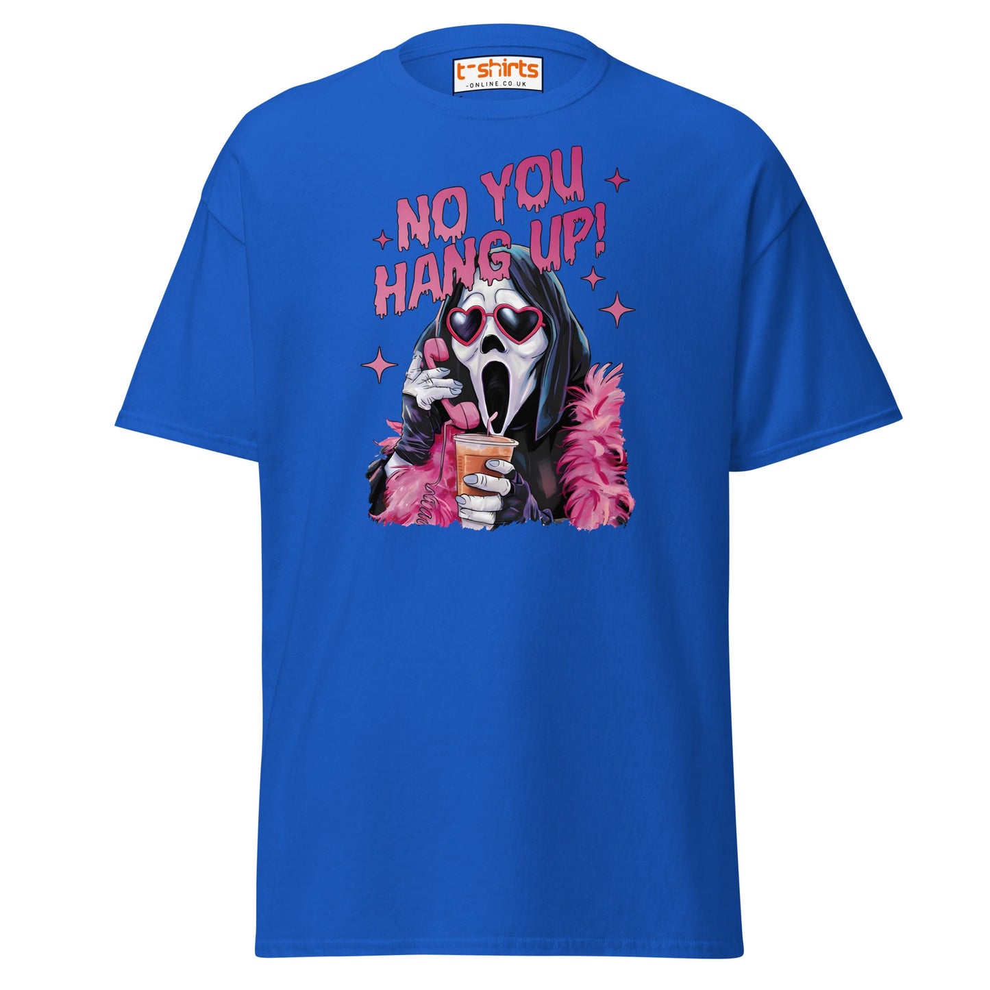 No You Hang Up Ghostface T-Shirt - Royal - T-Shirts Online