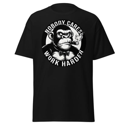 Nobody Cares Work Harder Gorilla T-Shirt - Motivaton Tee - Black - T-Shirts Online