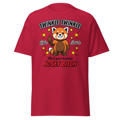 Nosey Bitch Red Panda T-Shirt – Twinkle Twinkle Little Snitch - Cardinal - T-Shirts Online