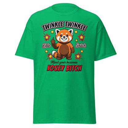 Nosey Bitch Red Panda T-Shirt – Twinkle Twinkle Little Snitch - Irish Green - T-Shirts Online