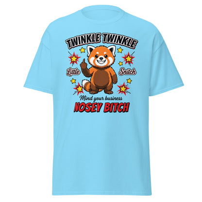 Nosey Bitch Red Panda T-Shirt – Twinkle Twinkle Little Snitch - Sky - T-Shirts Online