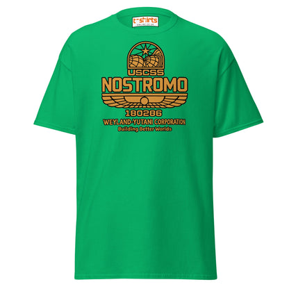 Nostromo T-Shirt – Retro Space Hauler Emblem Tee - Irish Green - T-Shirts Online