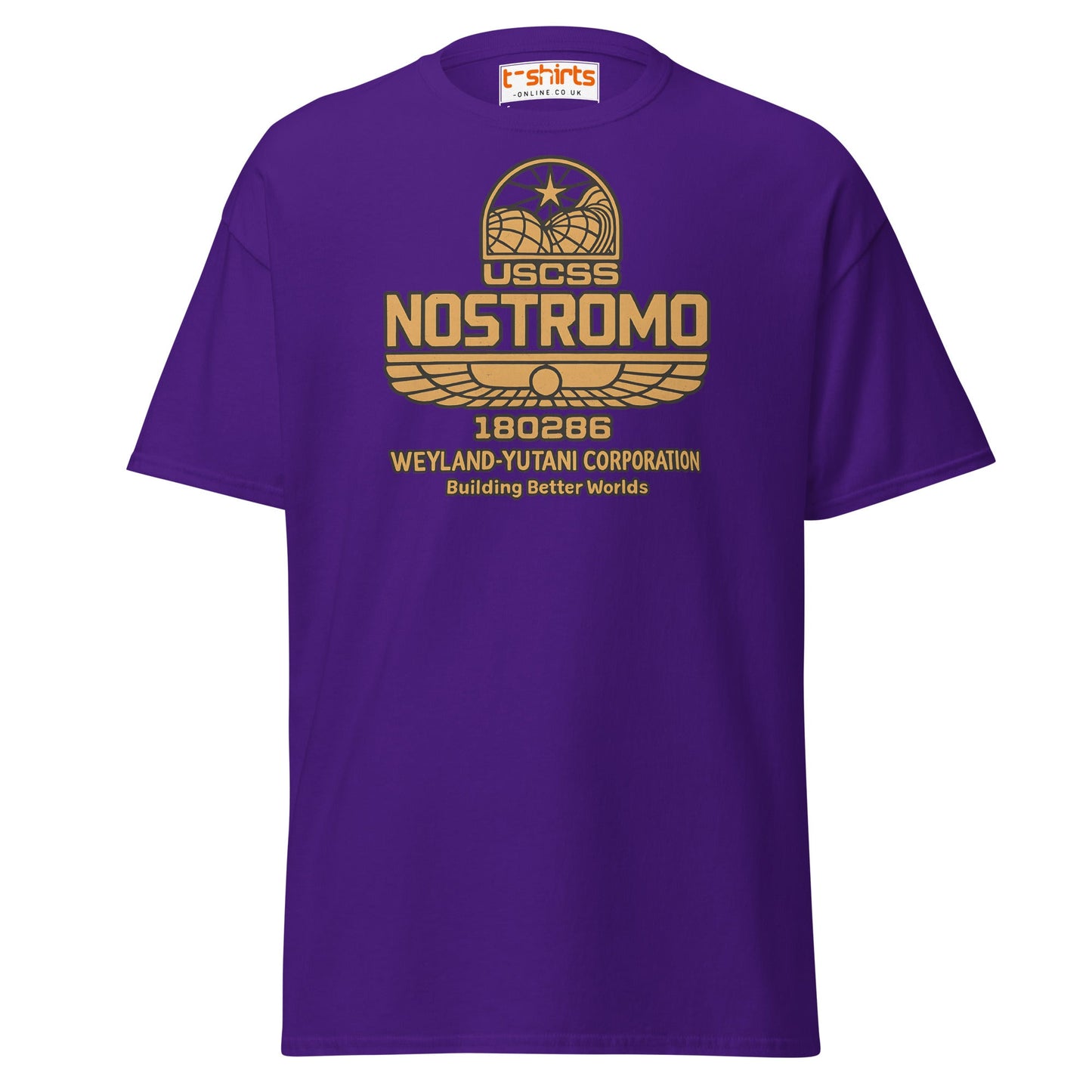 Nostromo T-Shirt – Retro Space Hauler Emblem Tee - Purple - T-Shirts Online