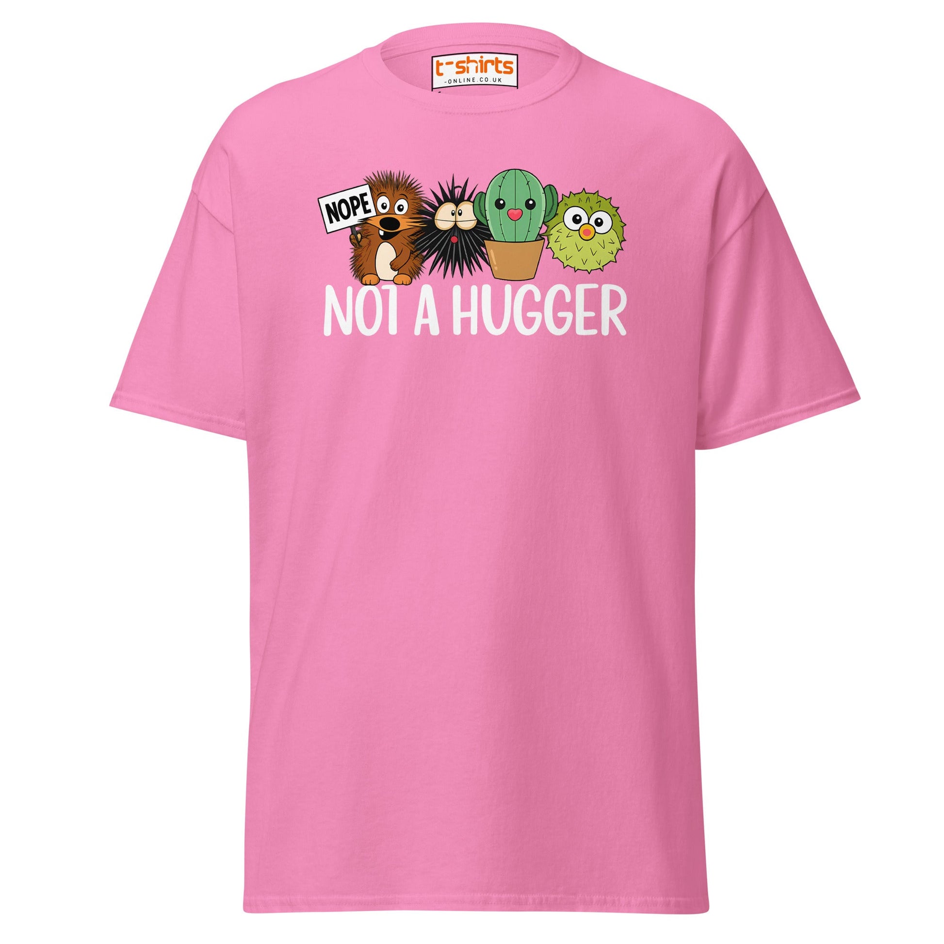 Not a Hugger Funny Cactus T-Shirt - Azalea - T-Shirts Online