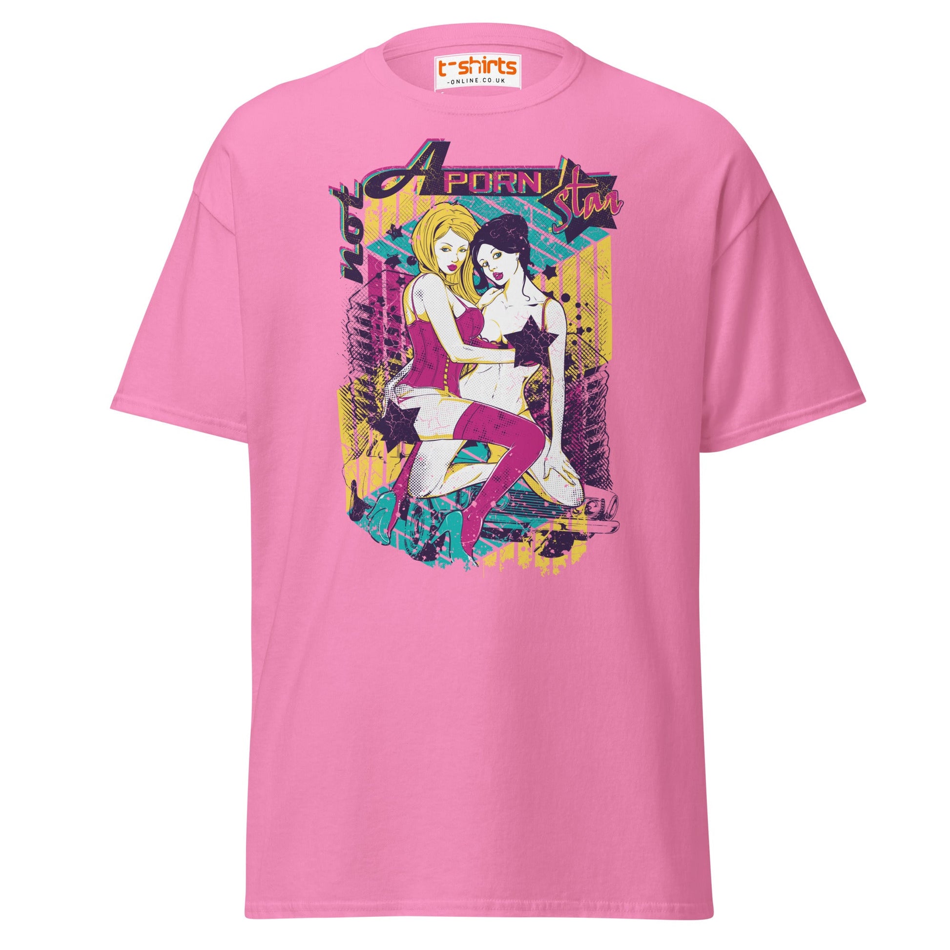 Not a Porn Star T-Shirt | Bold Pop Art Graphic Tee - Azalea - T-Shirts Online