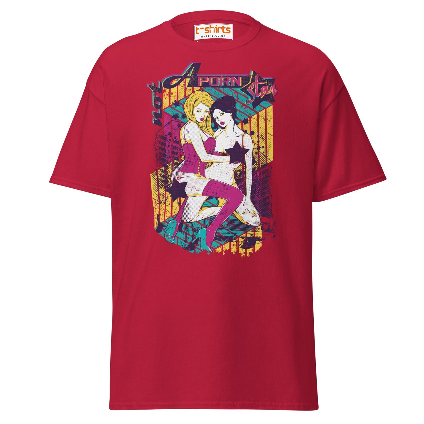 Not a Porn Star T-Shirt | Bold Pop Art Graphic Tee - Cardinal - T-Shirts Online