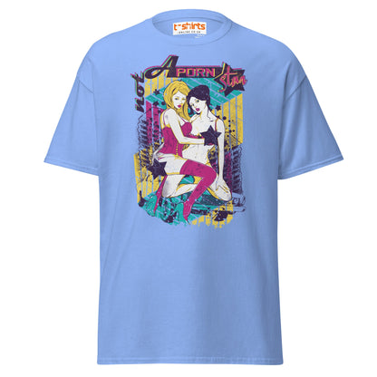 Not a Porn Star T-Shirt | Bold Pop Art Graphic Tee - Carolina Blue - T-Shirts Online