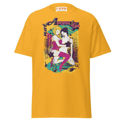 Not a Porn Star T-Shirt | Bold Pop Art Graphic Tee - Gold - T-Shirts Online