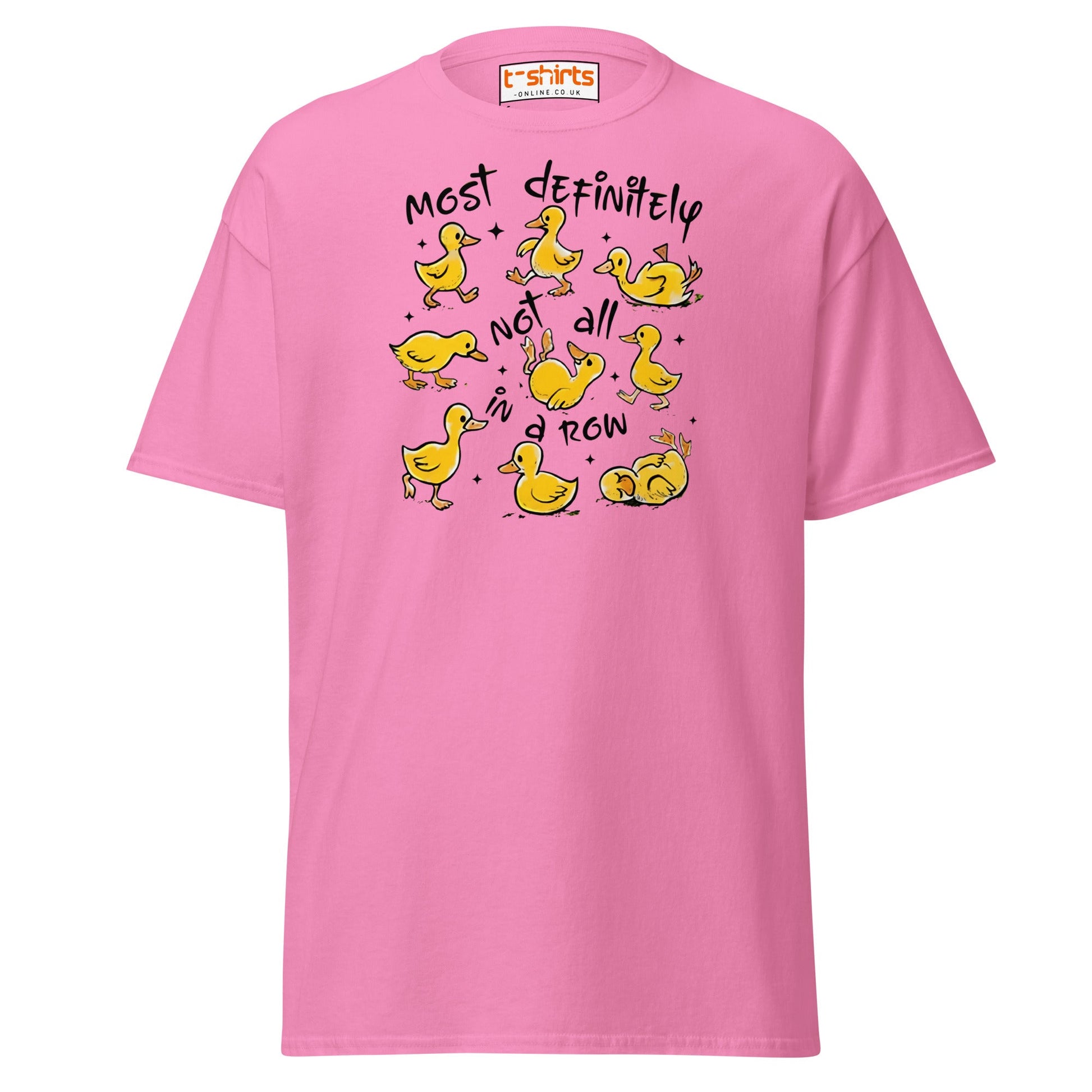 Not All in a Row Duck T-Shirt | Funny Cartoon Tee - Azalea - T-Shirts Online