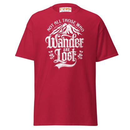 Not All Who Wander Are Lost T-Shirt | Adventure Tee - Cardinal - T-Shirts Online