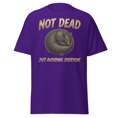 Not Dead Just Avoiding Everyone Armadillo T-Shirt - Purple - T-Shirts Online