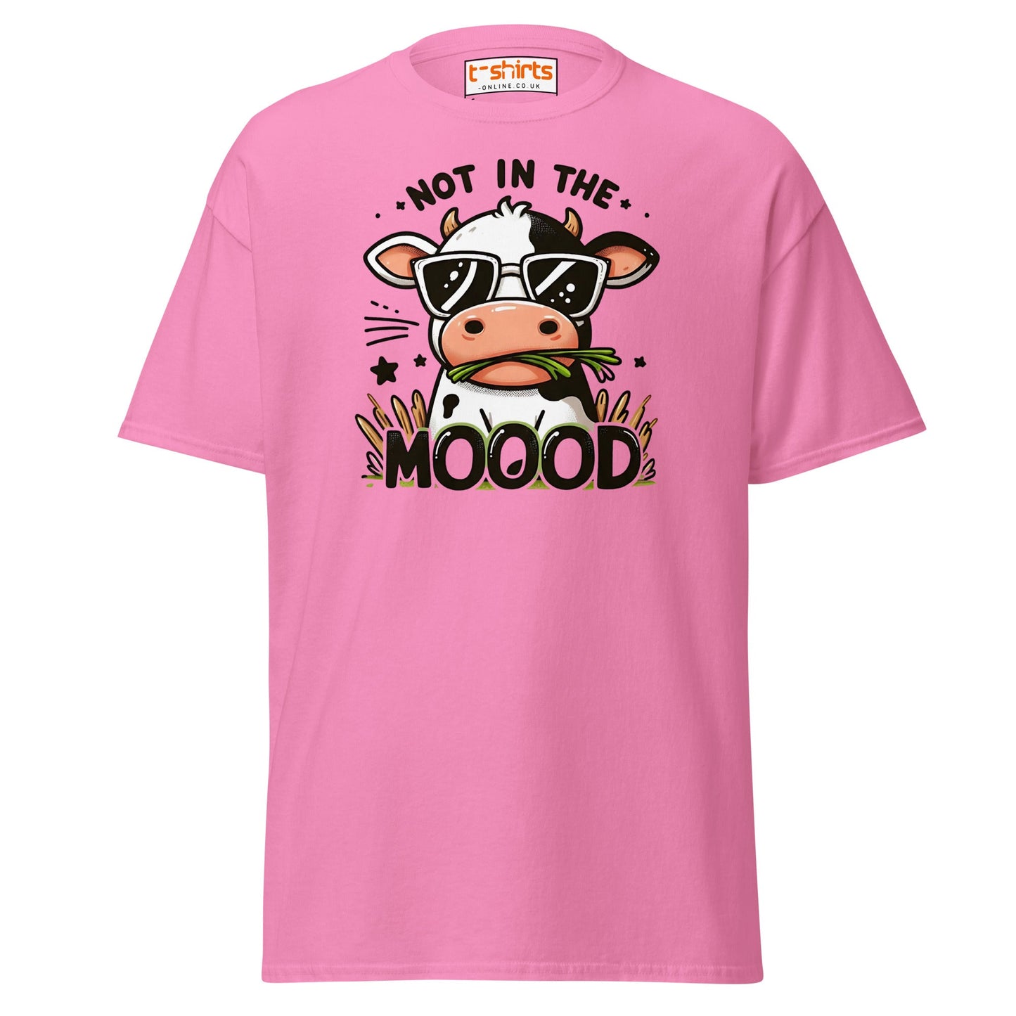Not in the Mooood Funny Cow T-Shirt - Azalea - T-Shirts Online